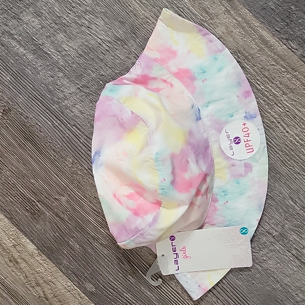 Youth girls watercolor bucket cap layer 8